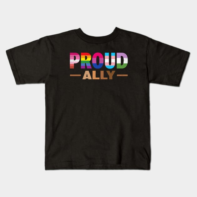 Proud Ally Kids T-Shirt by TheDesignDepot